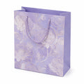 Geschenktüte 26 x 12 x 32 cm Papier Lila Blumenmuster mit Kordelgriffen