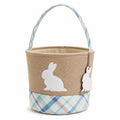 Aufbewahrungskorb Ø25 cm Stoff Beige mit Hasenmotiv und Tragegriff
