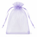 Organzabeutel 10 x 15 cm lila transparent mit Zugband für Geschenke