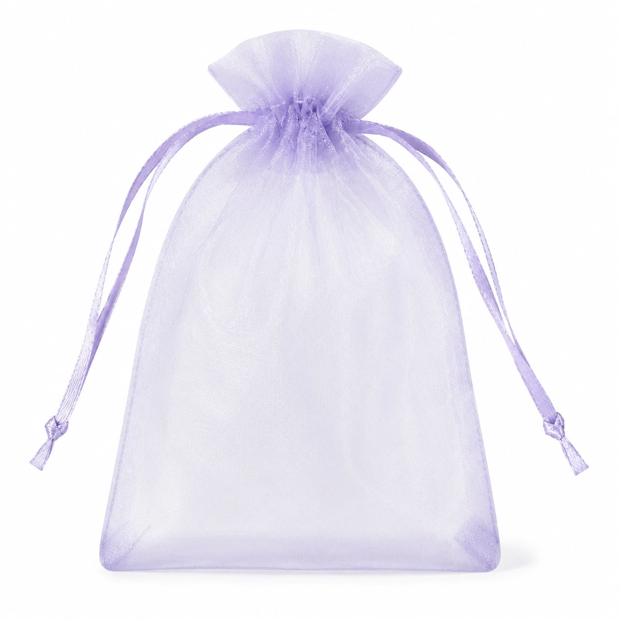 Organzabeutel 10 x 15 cm lila transparent mit Zugband für Geschenke